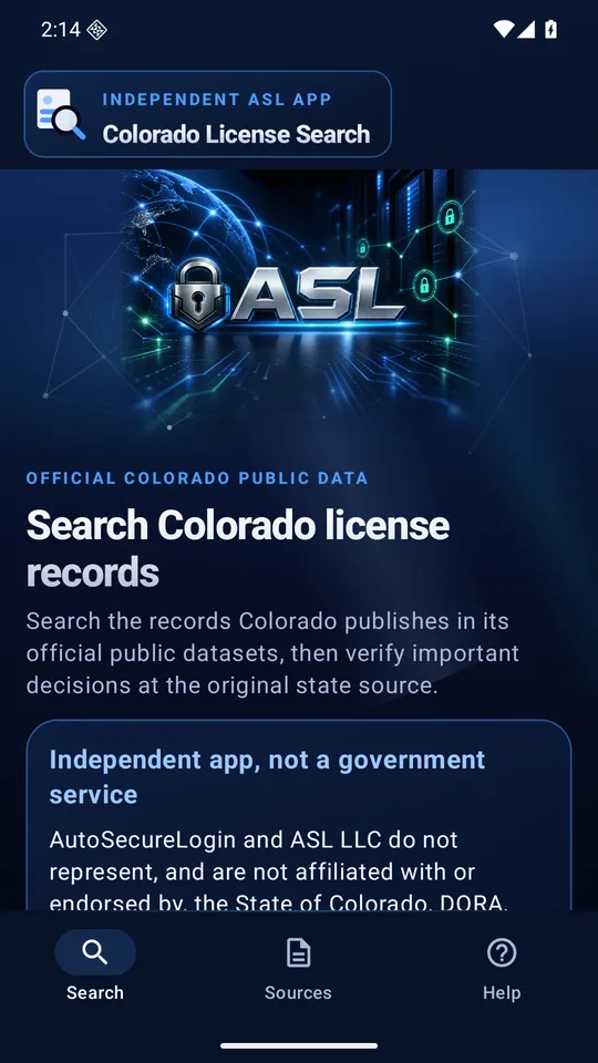 Busque registros de licencias de Colorado