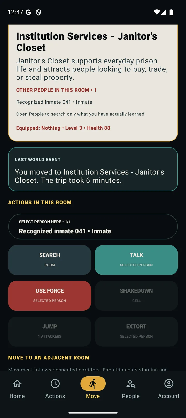 bars or badge room actions