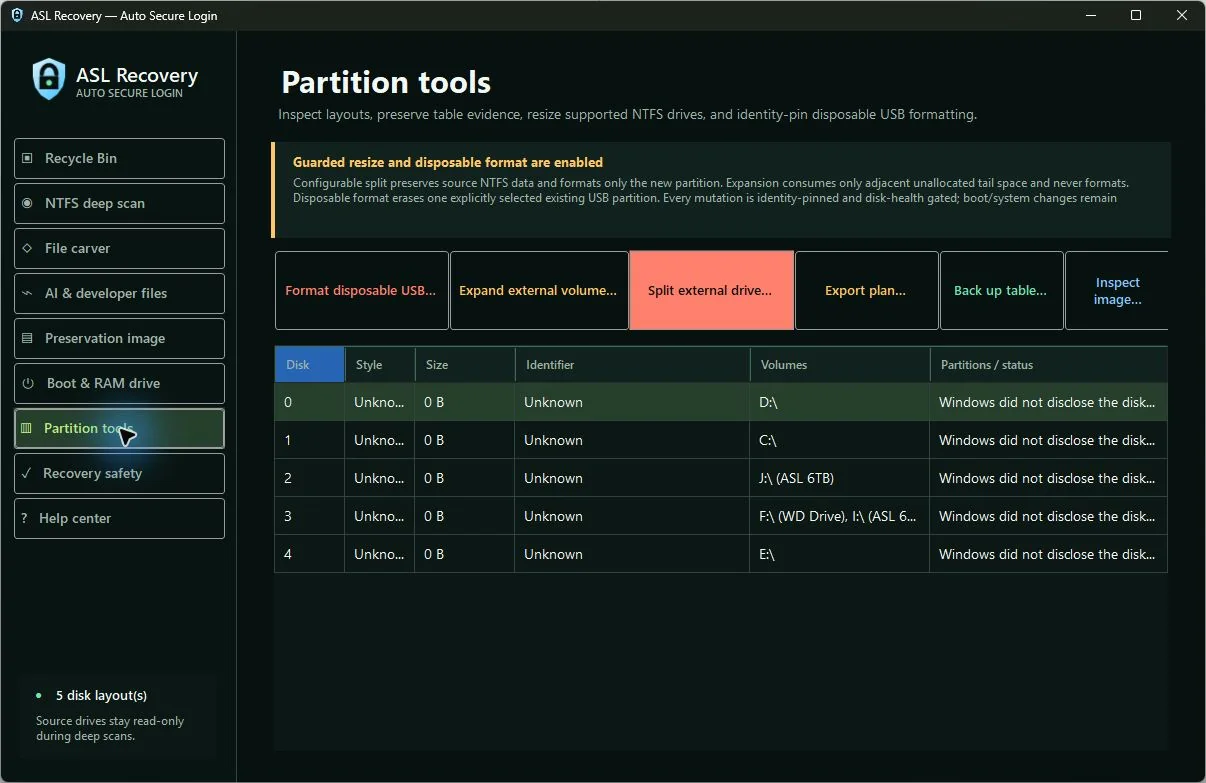 partition tools